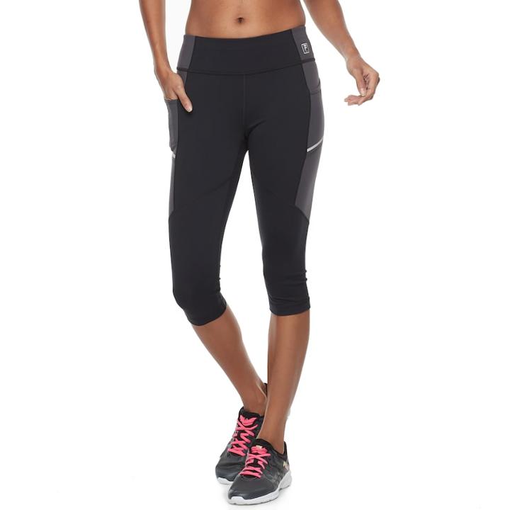 Women's Fila Sport&reg; Side Pocket Capri Leggings, Size: Xl, Oxford
