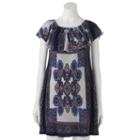 Juniors' Trixxi Off The Shoulder Shift Dress, Girl's, Size: Large, Blue (navy)