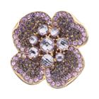 Napier Cubic Zirconia Purple Flower Pin, Women's