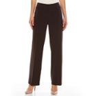 Ab Studio Milan Straight-leg Dress Pants - Women's, Size: 4, Brown