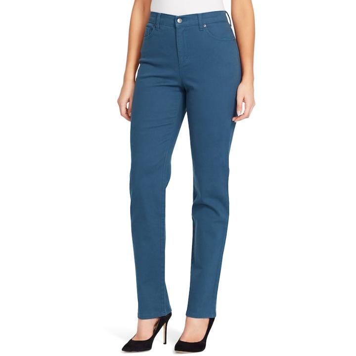 Petite Gloria Vanderbilt Amanda Classic High Waisted Tapered Jeans, Women's, Size: 12 Petite, Light Blue