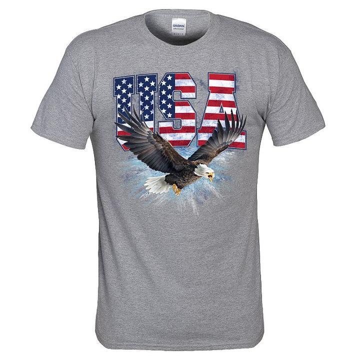 Men's Republic Eagle Tee, Size: Xl, Med Grey