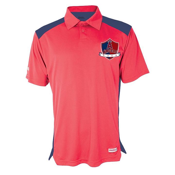 Men's Stitches Los Angeles Angels Of Anaheim Interlock Polo, Size: Large, Multicolor