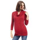 Maternity Oh Baby By Motherhood&trade; Ribbed Cowlneck Sweater, Women's, Size: Small, Ovrfl Oth