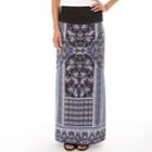 Women's Apt. 9&reg; Print Column Maxi Skirt, Size: Large, Paisley