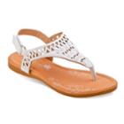 Petalia Cut Out Girls' Sandals, Size: 2, White