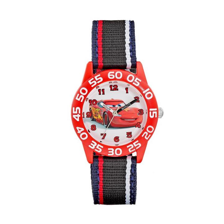 Disney / Pixar Cars Lightning Mcqueen Boys' Time Teacher Watch, Boy's, Black