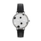 Women's Polka Dot Watch, Size: Small, Black