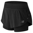 Women's New Balance Impact 4 Running Shorts, Size: Large, Black