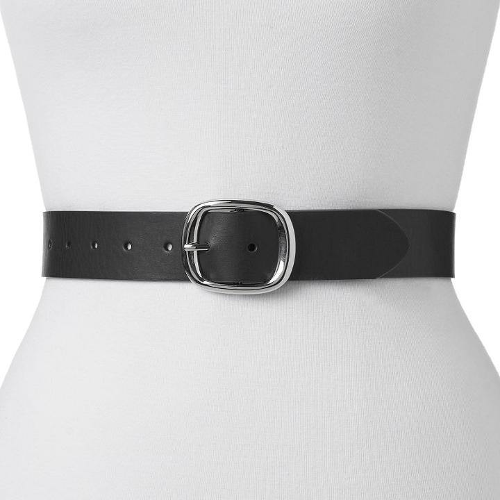 Women's Apt. 9&reg; Black Faux-leather Belt, Size: Small