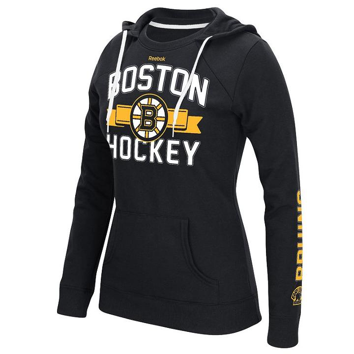Women's Reebok Boston Bruins Banner Arch Hoodie, Size: Large, Multicolor