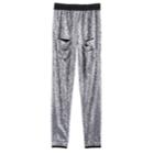 Girls 7-16 American Girl Sequin Destructed Leggings, Size: Large, Silver