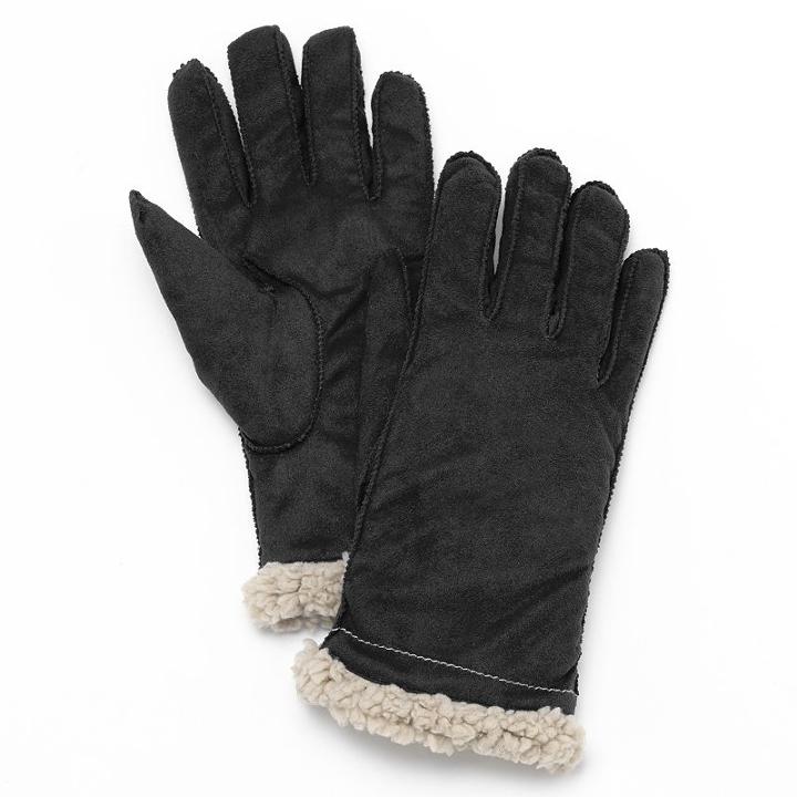 Grandoe Suede Texting Gloves, Women's, Size: Large, Black