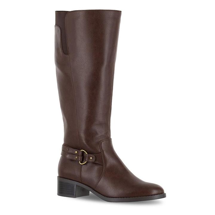 Easy Street Grande Women's Riding Boots, Size: 5.5 Med, Brown