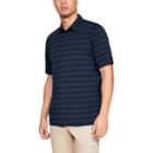 Men's Under Armour Charged Cotton Striped Polo, Size: Xxl, Dark Blue