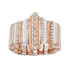 Jennifer Lopez Tri Tone Pave Stretch Ring, Women's, Size: 7, Multicolor
