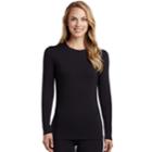 Petite Cuddl Duds Softwear Crewneck Top, Women's, Size: Xl Petite, Black