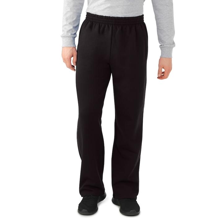 Men's Fruit Of The Loom Signature Fleece Active Pants, Size: Large, Black