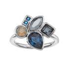 Simply Vera Vera Wang Cluster Ring With Swarovski Crystals, Women's, Size: 7, Blue