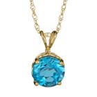14k Gold Blue Topaz Pendant, Women's, Size: 18