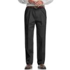Big & Tall Haggar Work To Weekend Classic-fit Pleated Expandable Waist Pants, Men's, Size: 48x32, Black