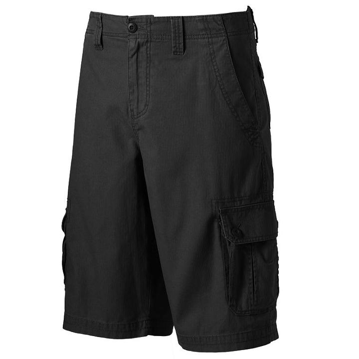 Big & Tall Urban Pipeline&reg; Dobby Messenger Cargo Shorts, Men's, Size: 54, Black