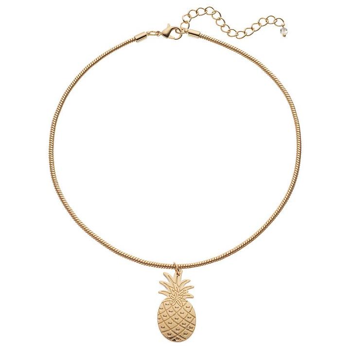 Pineapple Pendant Necklace, Women's, Gold