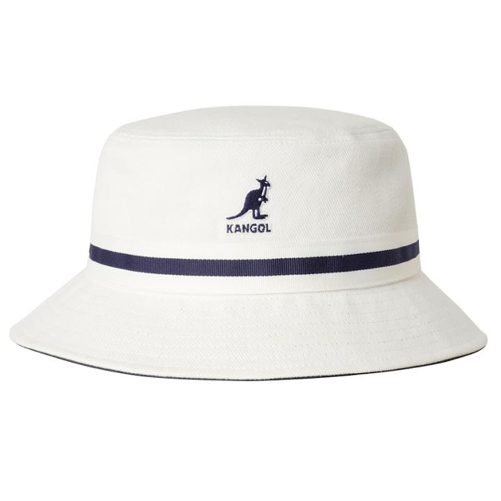Men's Kangol Lahinch Striped Bucket Hat, Size: Small, White