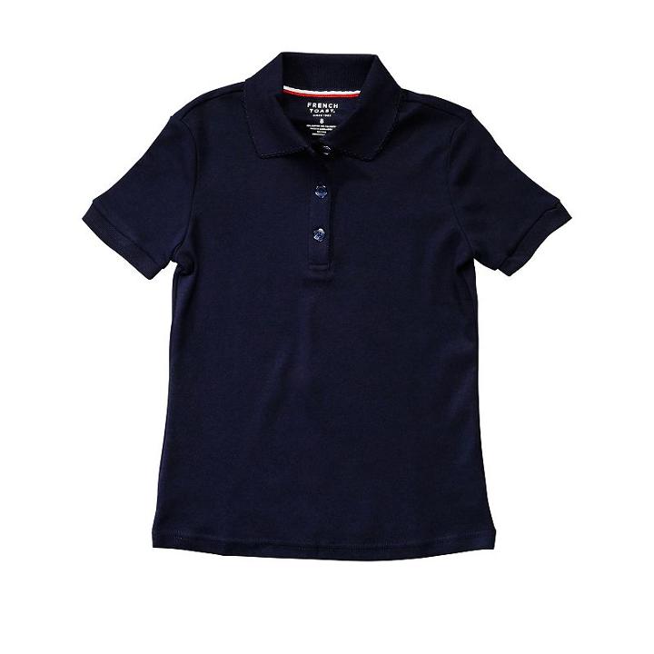 Girls 4-20 & Plus Size French Toast School Uniform Solid Polo, Girl's, Size: 18-20, Blue (navy)