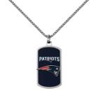 Men's Stainless Steel New England Patriots Dog Tag Necklace, Size: 22, Silver