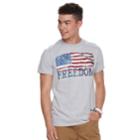 Men's Freedom Flag Tee, Size: Xl, Med Grey