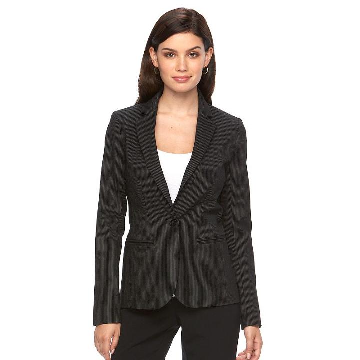 Women's Apt. 9&reg; Torie Blazer, Size: 16, Black