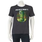 Men's Minecraft Tee, Size: Large, Grey (charcoal)