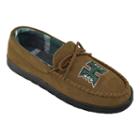 Men's Hawaii Warriors Microsuede Moccasins, Size: 13, Brown