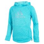 Girls 4-6x Adidas Climalite Hooded Logo Pullover, Size: 6, Turquoise/blue (turq/aqua)