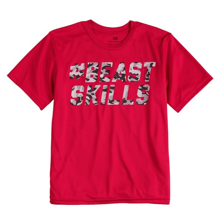 Boys 8-20 Tek Gear&reg; Beast Skills Tee, Size: Large, Dark Red