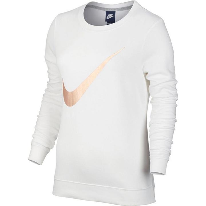 Women's Nike Sportswear Logo Crewneck Tee, Size: Large, Natural