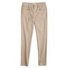 Juniors' Mudd&reg; Zipper Accent Jeggings, Girl's, Size: 12, Med Beige