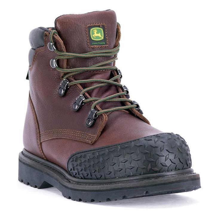 John Deere Men's Steel Toe Work Boots - Jd6345, Size: Medium (8), Brown