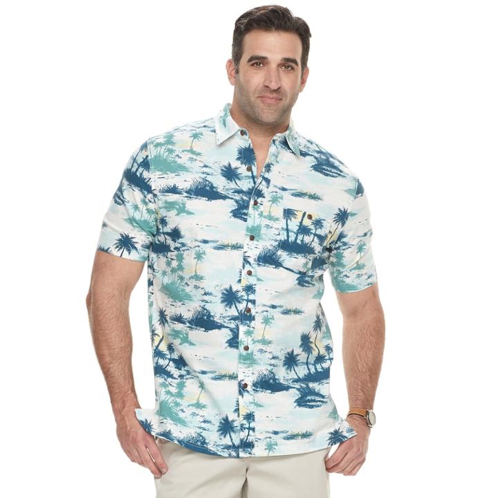 Big & Tall Croft & Barrow&reg; Regular-fit Crosshatch Button-down Shirt, Men's, Size: 4xb, White
