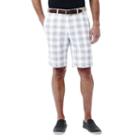 Men's Haggar&reg; Cool 18&reg; Flat-front Plaid Shorts, Size: 44, White