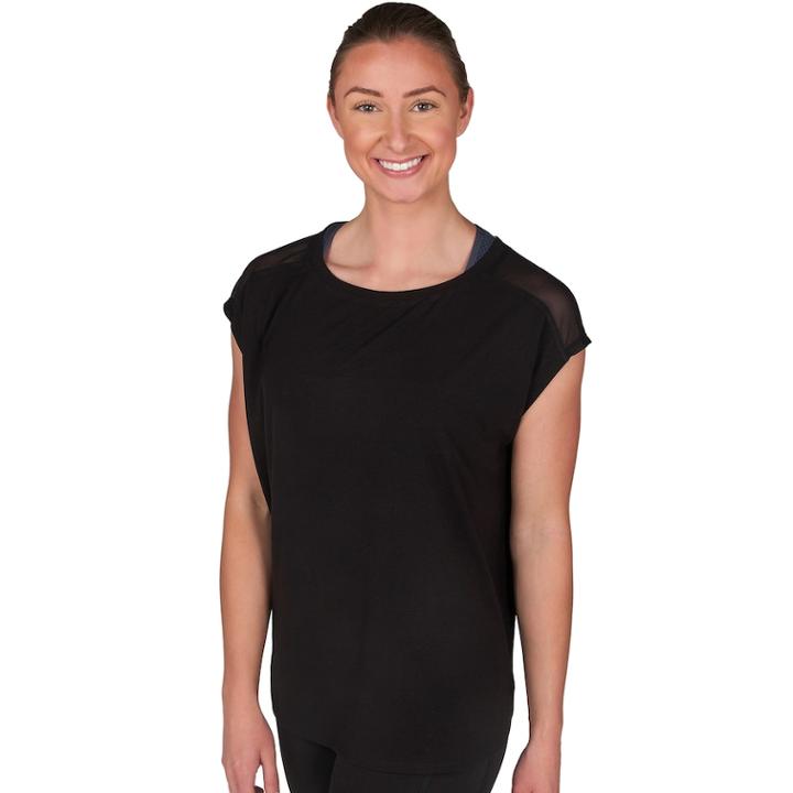Women's Jockey Sport Illusion Cap Sleeve Tee, Size: Xl, Oxford