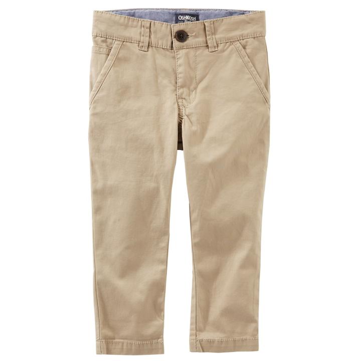 Boys 4-12 Oshkosh B'gosh&reg; Chino Khaki Pants, Size: 7, Brown