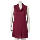 Juniors' Plus Size Almost Famous Cowlneck Hatchi Swing Dress, Girl's, Size: 3xl, Ovrfl Oth