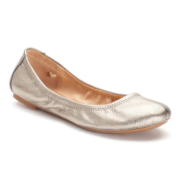 Sonoma Goods For Life&trade; Women's Leather Ballet Flats, Size: 7, Silver