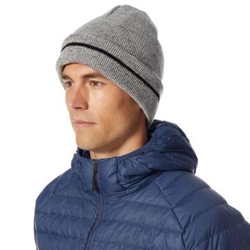Men's Heat Last Ribbed Knit Beanie, Grey Other