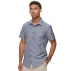 Men's Marc Anthony Slim-fit Stretch Woven Button-down Shirt, Size: Small, Dark Blue