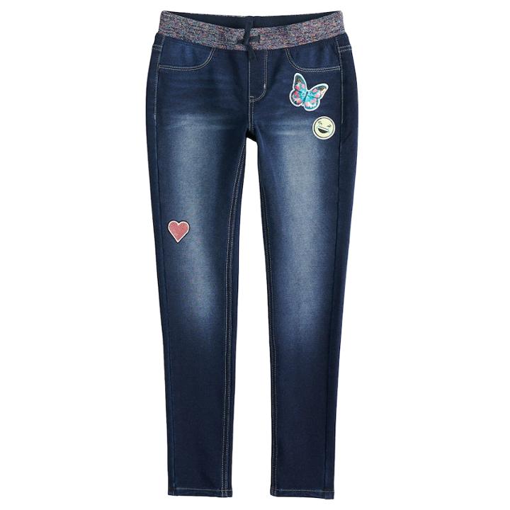 Girls 7-16 & Plus Size So&reg; Ribbed Waist Jeggings, Size: 16, Blue