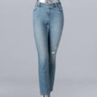Petite Simply Vera Vera Wang Straight-leg High-waisted Jeans, Women's, Size: 4 Petite, Brt Blue