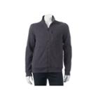 Men's Apt. 9&reg; Modern-fit Raglan Slubbed Full-zip Jacket, Size: Xxl, Grey (charcoal)